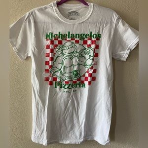 Teenage Mutant Ninja Turtles Michelangelo Graphic Tee | Size S | White | New